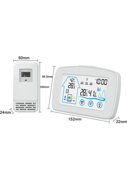 YJ-5003 Kablosuz Hava Istasyonu LCD Sensörlü Saat (Yurt Dışından)