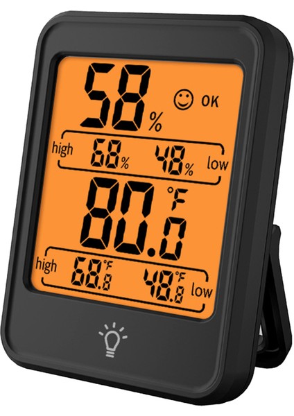 Dijital Nem ve Sıcaklık Ölçer LCD Ekranlı - Ev, Ofis, Sera (Yurt Dışından)