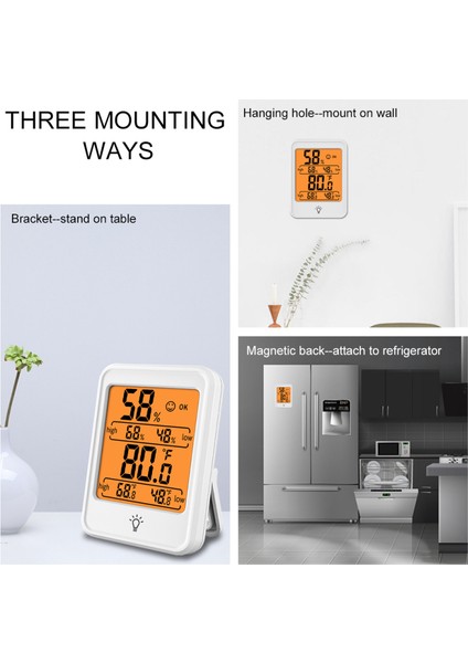 Dijital Nem ve Sıcaklık Ölçer LCD Ekranlı - Ev, Ofis, Sera (Yurt Dışından) fiyatları