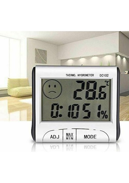 DC102 Mini Iç Mekan Termometre Nem Ölçer LCD Saat (Yurt Dışından) fiyatları