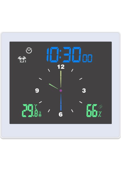 Dijital Termo-Higrometre Alarm Saati Renkli Ekran Çift Erteleme Usb/pil Duvara Monte & Masaüstü (Yurt Dışından)