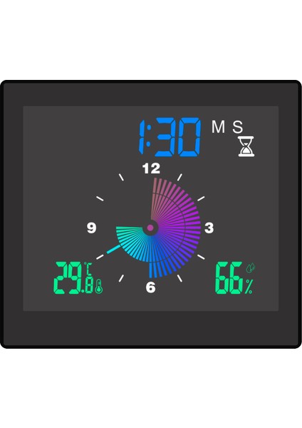 Dijital Termo-Higrometre Alarm Saati Renkli Ekran Çift Erteleme Usb/pil Duvara Monte & Masaüstü (Yurt Dışından)