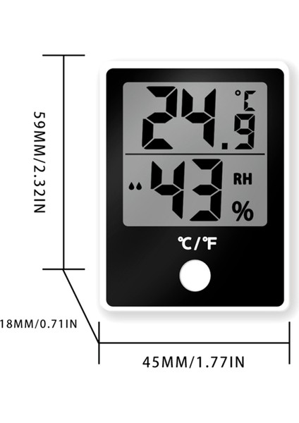 2 Adet Dijital Nem ve Sıcaklık Ölçer Iç Mekan LCD Ekranlı 0-50°c 20-95%rh (Yurt Dışından) modelleri
