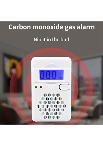Mini Karbonmonoksit Dedektörü - Dijital Lcd, Sesli Alarm, Pil Uyarısı, Iç/dış Mekan (Yurt Dışından)