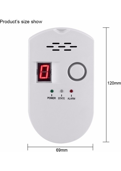 BRJ-502D Takılabilir Yüksek Hasiyetli Mutfak Gaz Kaçak Dedektörü (Yurt Dışından) fırsatları
