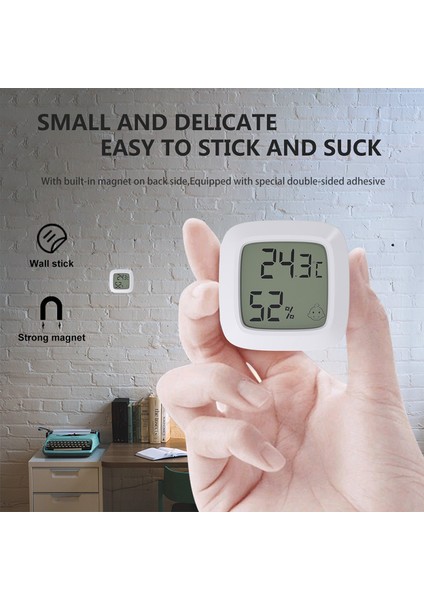 Mini Dijital Termometre Nem Ölçer - Bebek Odası Manyetik Tabanlı (Yurt Dışından) fiyatları