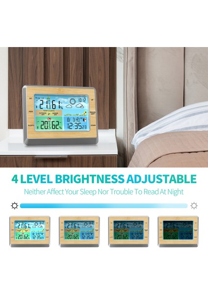 Kablosuz Hava Istasyonu: Iç ve Dış Mekan Sıcaklık Nem Ölçer, 6 Inç Renkli LED Ekran, USB Şarj, Parlaklık Ayarı (Yurt Dışından) modelleri