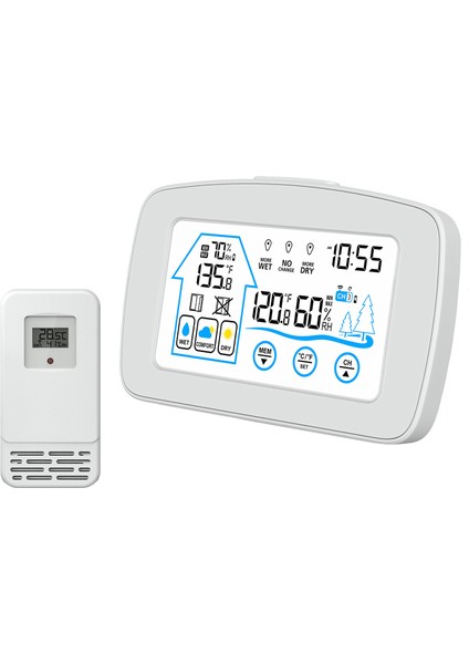 Iç ve Dış Mekan Nem Sıcaklık Ölçer LCD Ekran Aydınlatmalı Ev Sera (Yurt Dışından)