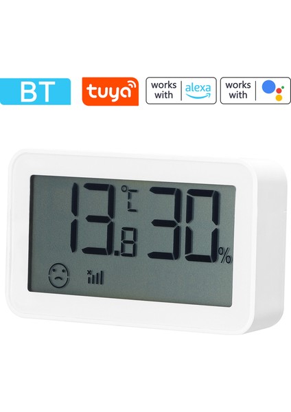 Tuya Bt Akıllı Termometre Higrometre Iç Mekan Sıcaklık Nem Ölçer Alexa Google Uyumlu (Yurt Dışından)