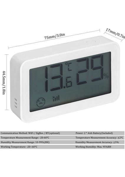 Tuya Bt Akıllı Termometre Higrometre Iç Mekan Sıcaklık Nem Ölçer Alexa Google Uyumlu (Yurt Dışından) fırsatları