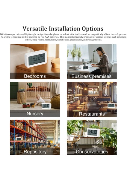 Tuya Bt Akıllı Termometre Higrometre Iç Mekan Sıcaklık Nem Ölçer Alexa Google Uyumlu (Yurt Dışından) indirimleri