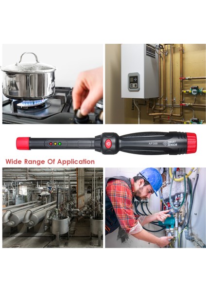 AP388 Taşınabilir Lpg/doğalgaz Dedektörü LED Alarm ve Otomatik Kapanma (Yurt Dışından)