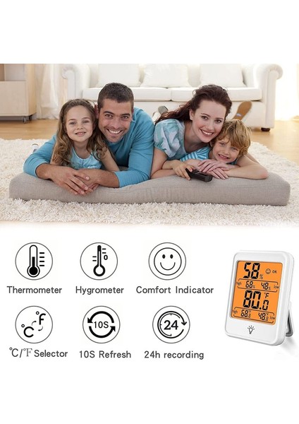 2'li Paket Iç Mekan Termometre Higrometre Arka Aydınlatmalı Beyaz Pil Dahil (Yurt Dışından) fırsatları