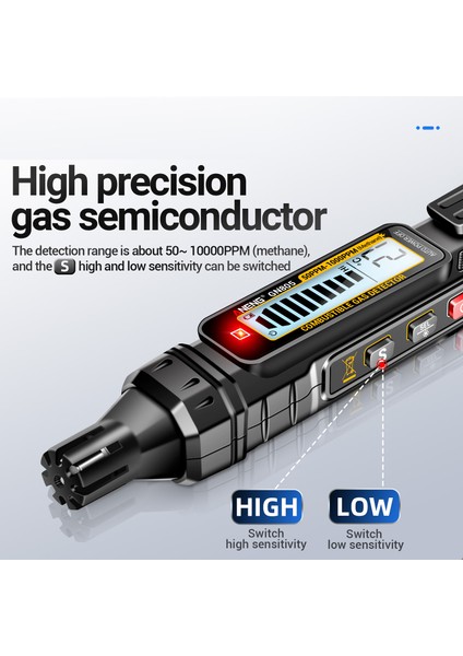 Aneng GN805 Gaz Dedektörü 50-1000 Ppm Ses Alarmlı LCD Ekran (Yurt Dışından) fırsatları