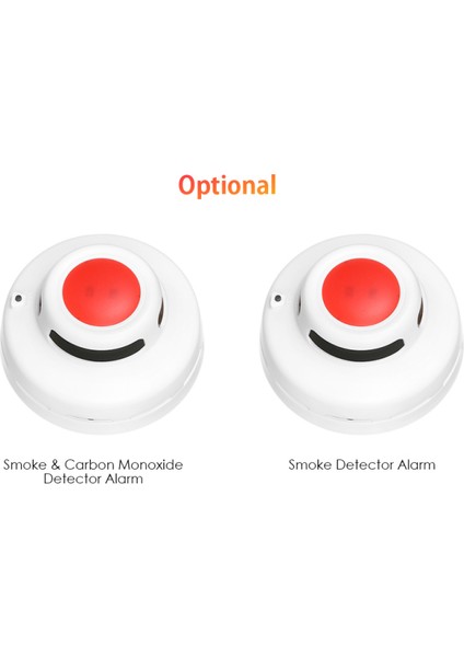 Çift Sensörlü 9V Pil ile Çalışan Kırmızı LED Karbonmonoksit ve Duman Dedektörü (Yurt Dışından)