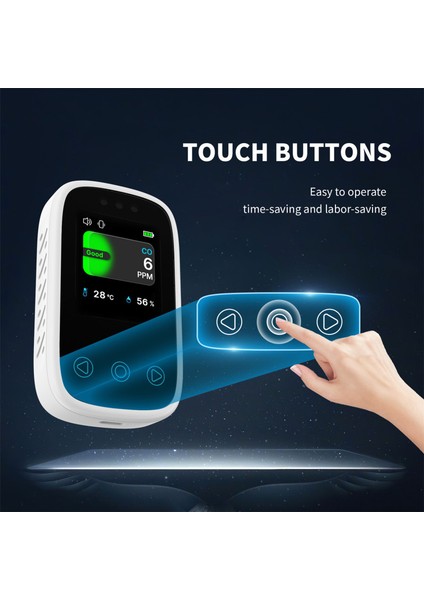 Taşınabilir Şarj Edilebilir Co Dedektörü Hd Dokunmatik Ekran (Yurt Dışından) fiyatları