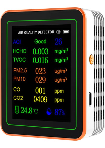 10'lu Hava Kalitesi ve Co2 Ölçer Tft Renkli Ekran (Yurt Dışından)