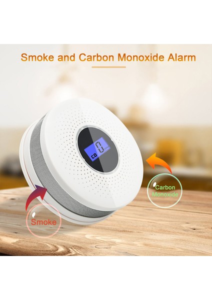 Duman ve Karbonmonoksit Dedektörü LCD Ekranlı Sesli Uyarı (Yurt Dışından)
