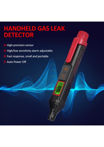 HT56 Yüksek Hasiyetli Gaz Dedektörü - Metan/propan Sesli ve Görsel Alarm (Yurt Dışından)