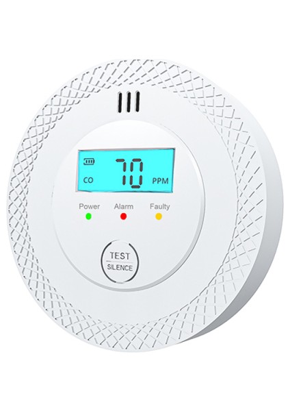 Karbonmonoksit Dedektörü LCD LED Ekranlı Alarm (Yurt Dışından)