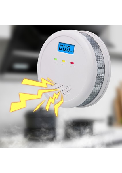 LCD Ekranlı Karbonmonoksit Dedektörü - Ev, Mutfak ve Otel (Yurt Dışından)