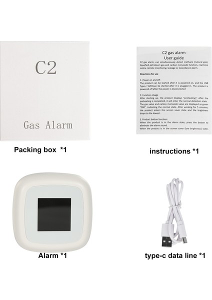 Wifi Akıllı Co ve Doğalgaz Kaçak Dedektörü (Yurt Dışından)