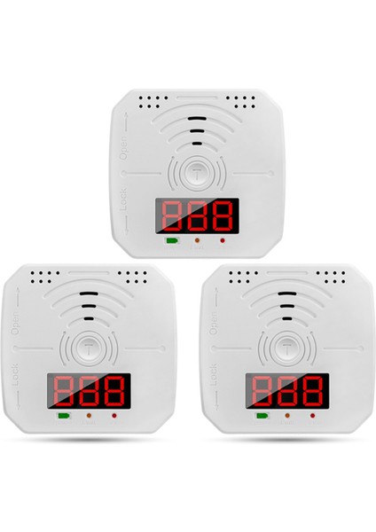 3'lü Paket LCD Ekranlı Ses ve Işık Alarmlı Taşınabilir Karbonmonoksit Dedektörü (Yurt Dışından)