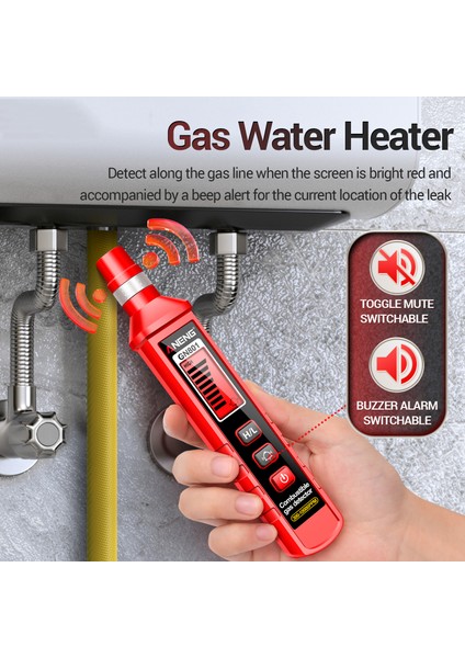 GN801 Gaz Kaçak Dedektörü 300-10000PPM Yanıcı Gaz Analiz Cihazı (Yurt Dışından) fırsatları