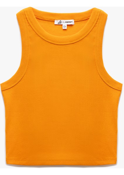 Halter Yaka Fitilli Slim Fit Crop Kadın Atlet