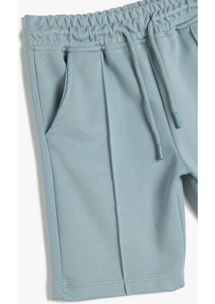 Dikiş Detaylı Beli Lastikli Bermuda Şort modelleri