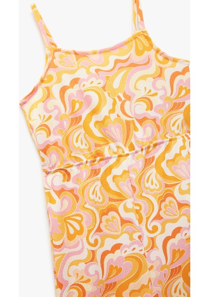 Askılı Bisiklet Yaka Kolsuz Desenli Uzun Tulum modelleri