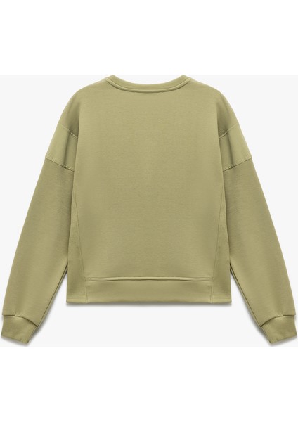 Üç Iplik Uzun Kollu Bisiklet Yaka Basic Sweatshirt fırsatları