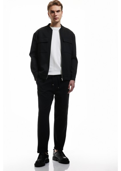 Dikiş Detaylı Pamuk Karışımlı Beli Bağcıklı Eşofman Altı