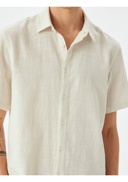 Pamuklu Düğmeli Kısa Kollu Gömlek indirimleri