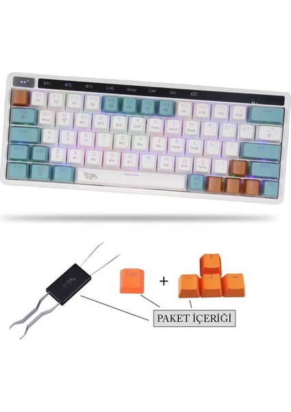 Airsync Mekanik Kablosuz Rgb Işıklı Gamer Klavye