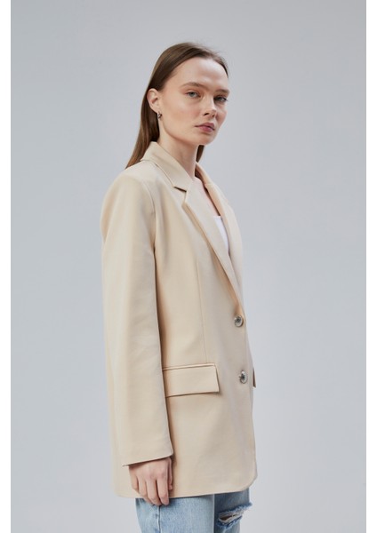 Kadın Oversize Astarlı Dokuma Blazer Ceket fırsatları
