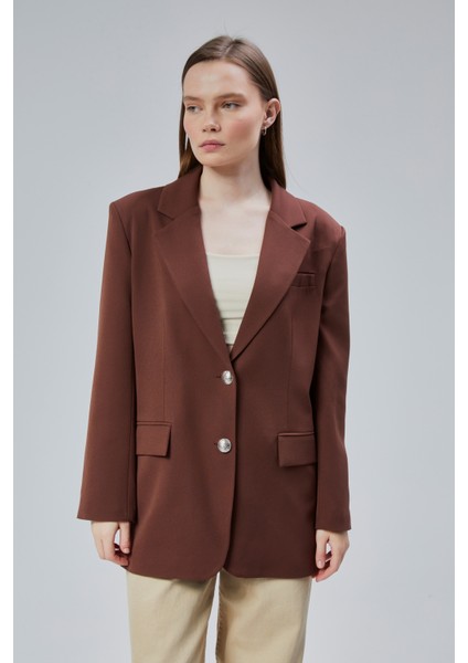 Kadın Oversize Astarlı Dokuma Blazer Ceket fiyatları