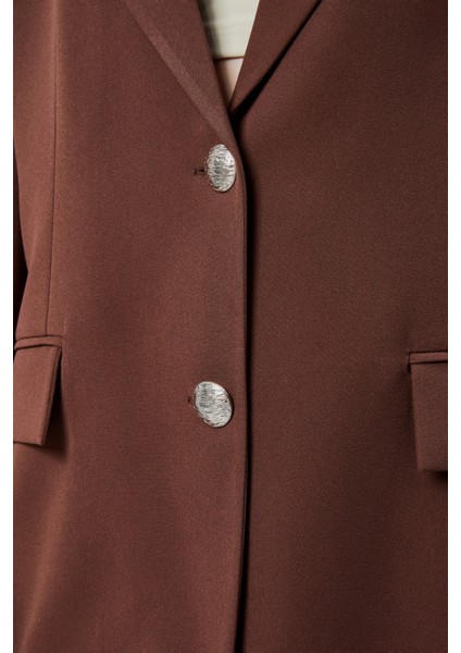 Kadın Oversize Astarlı Dokuma Blazer Ceket fırsatları