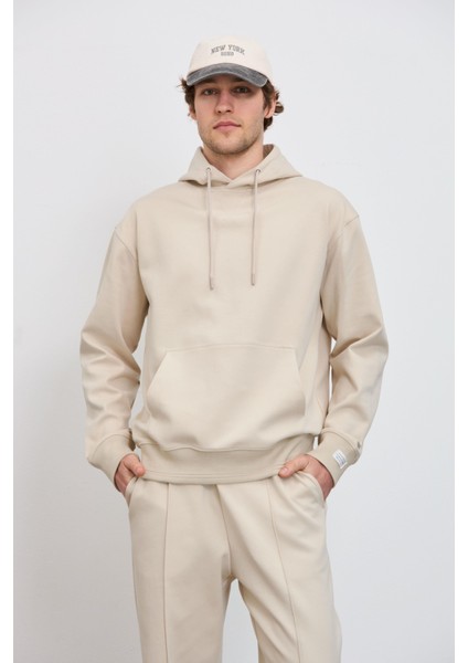 Kanguru Cepli Kapüşonlu Teknik Sweatshirt