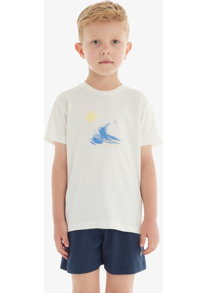 Erkek Çocuk T-Shirt 40750 - Krem