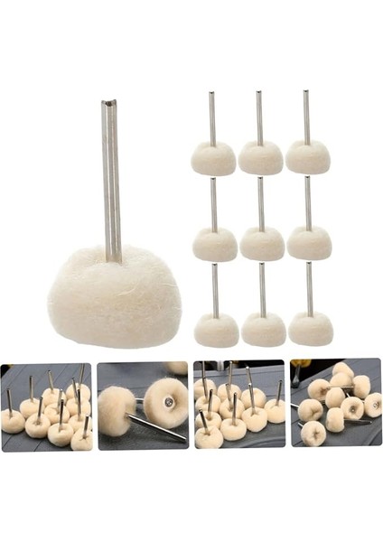 Yün Polisaj Keçe 10'lu Paket Pimli Parlatma Temizleme Kaşmir Yün Polisaj Keçe 25 mm fırsatları