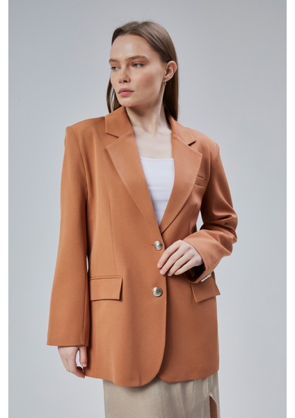 Kadın Oversize Astarlı Dokuma Blazer Ceket indirimleri