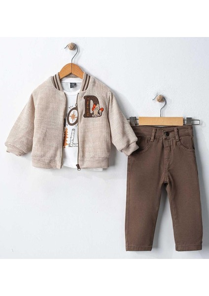 Cnz Gri Triko Kollej Erkek Bebek Takım