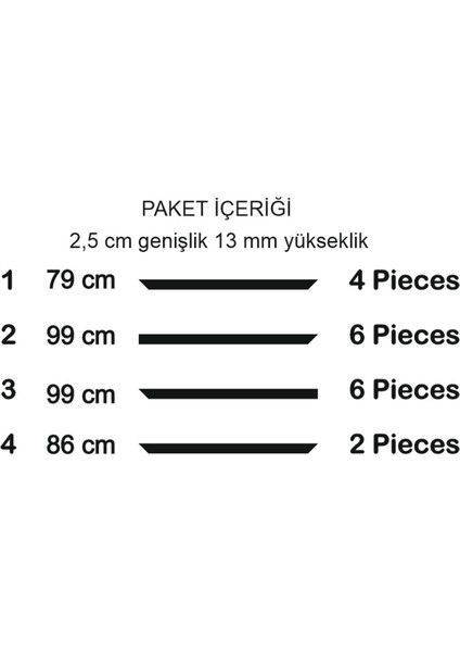 Dekoratif Boyanabilir Montaja Hazır Duvar Çıtası , Önceden Kesilmiş Astarlı Kendin Yap Kit (P49)