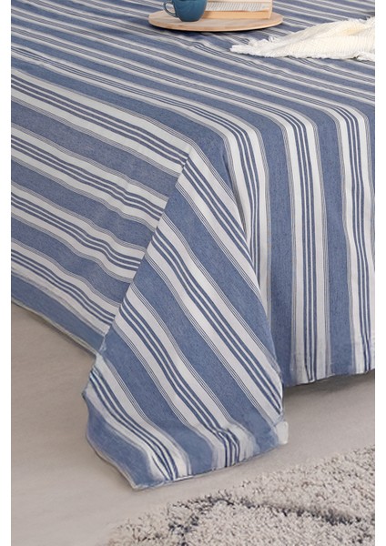 Sport Çizgili Çarşaf + Yastık Kılıfı Seti Tek Kişilik Soft Line Lacivert modelleri