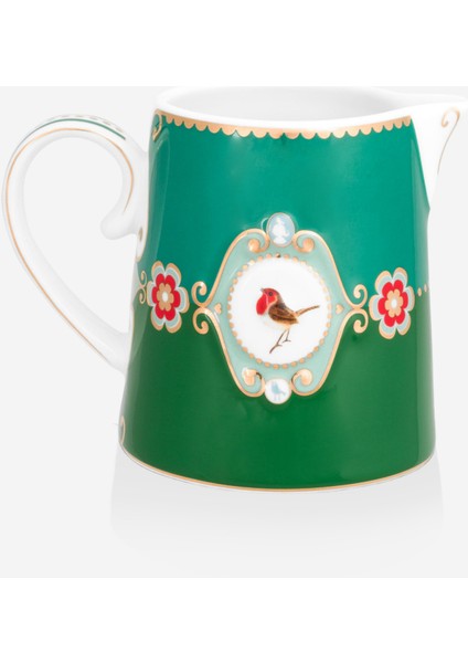 Love Birds Yeşil Porselen Sütlük 270 ml fırsatları