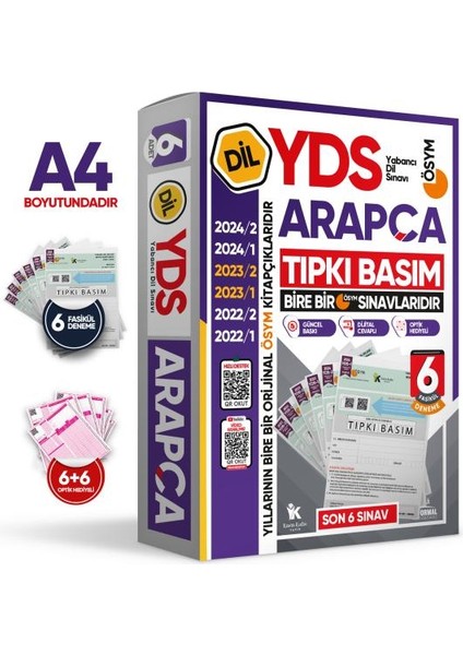 Karakutu Yayınları 2025 Yds Arapça Ösym Tıpkı Basım Çıkmış Soru Deneme Paketi 6lı Fasikül Seti