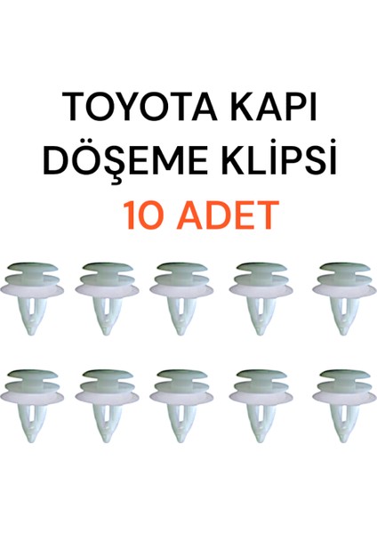 Segman Klips Döşeme Toyota Bmw E46 Renault Lrover ( 10 Lu Paket)