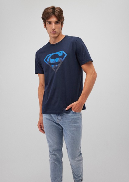 Superman Baskılı Lacivert Tişört 0611665-70490