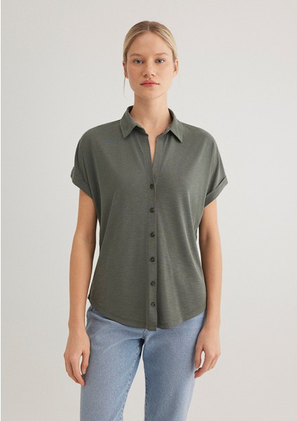 Lux Touch Tencel Tm Yeşil Modal GÖMLEK168081-71553